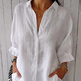 Claudia - Camisa com nós em algodão e linho