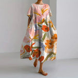 TARDES DE COMPORTA - VESTIDO FLORAL COM DECOTE EM V