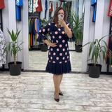 Paola | Vestido plissado de bolinhas para Mulher