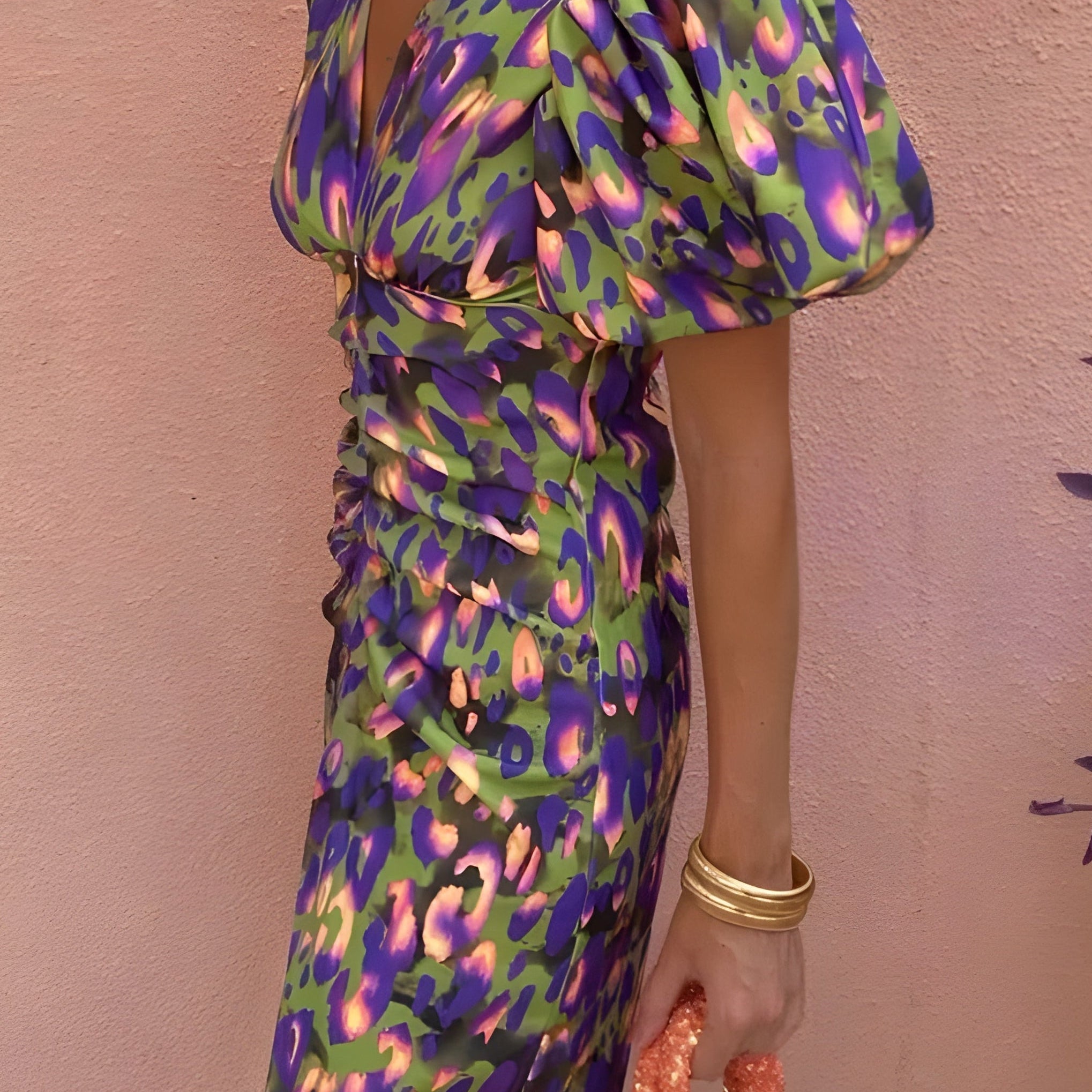 Tora - Vestido com mangas plissadas para Mulher