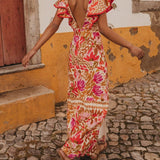 Olívia - Vestido longo colorido