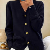 Adele - Cardigan elegante com botões de coração