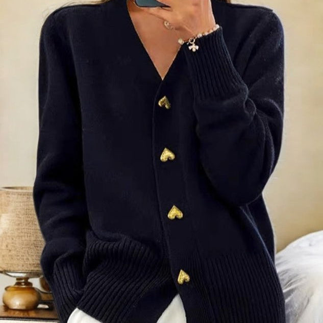Adele - Cardigan elegante com botões de coração