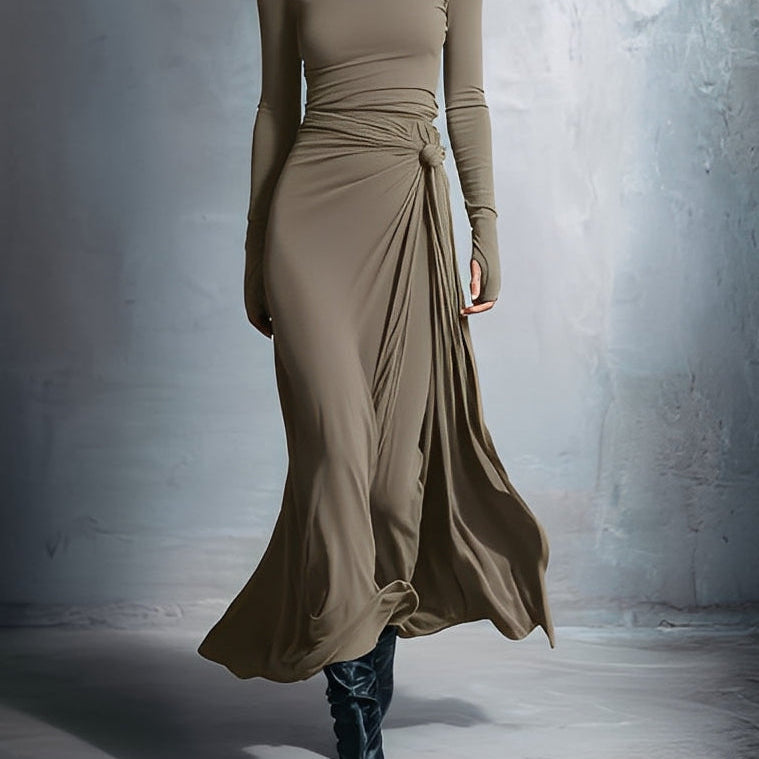 Naiara ❘ Vestido maxi com nó lateral para Mulher