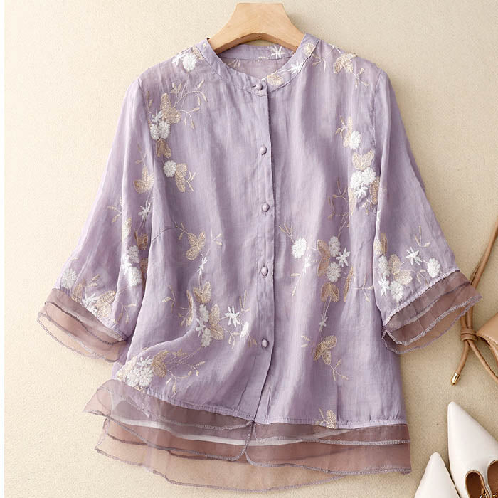 ELOISE™ | BLUSA FLORAL EM TECIDO LEVE