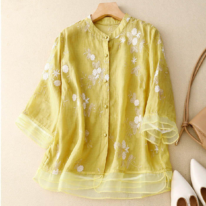 ELOISE™ | BLUSA FLORAL EM TECIDO LEVE