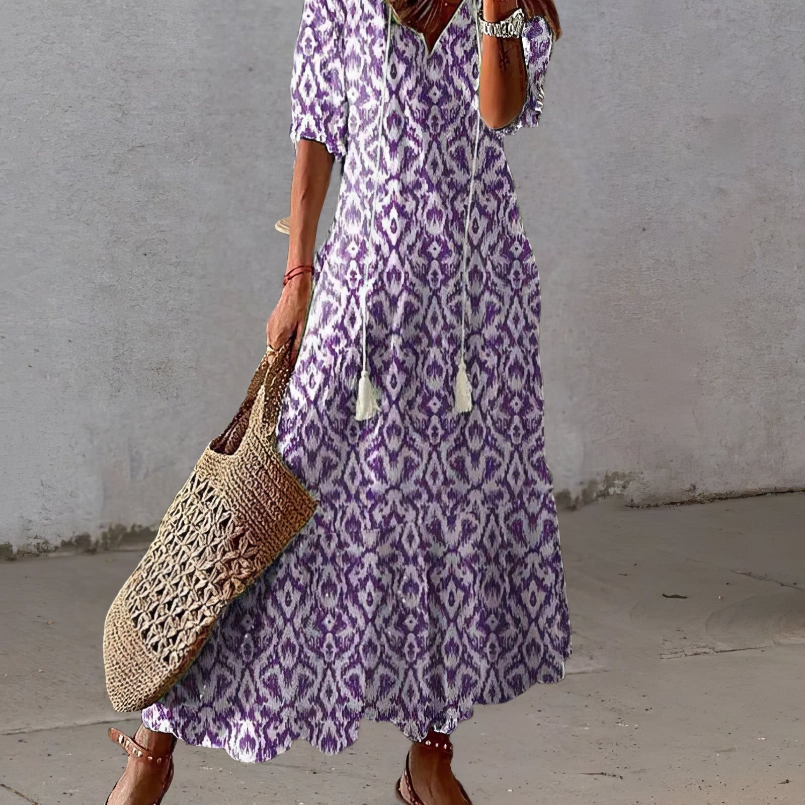 Diana™ - Vestido Bohemian com Cobertura Abdômen